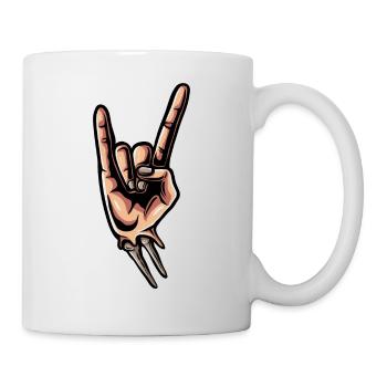Skelett Totenkopf Schwarz - Tasse - Weiß - Rechts