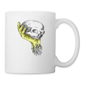 Skelett Totenkopf Schwarz - Tasse - Weiß - Rechts