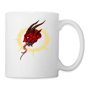 Teufel Teufelchen Pentagramm - Tasse - Weiß - Rechts