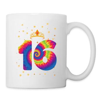 16th birthday Krone | Tie Dye Themed Birthday - Mug - white - Right