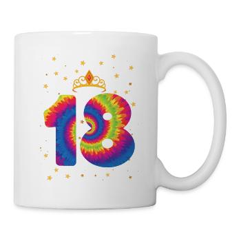 18th birthday Krone | Tie Dye Themed Birthday - Mug - white - Right