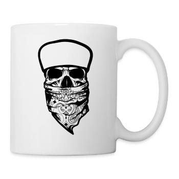 Gangster Skelett Totenkopf Ghetto Bandit - Tasse - Weiß - Rechts