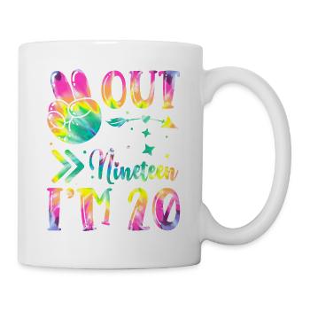 Peace Out Nineteen I'm 20 | Tie Dye Themed - Mug - white - Right