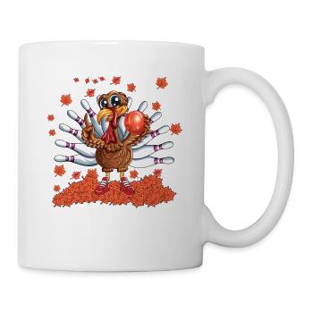 Bowling Turkey Thanksgiving Thanksgiving Outfit - Mug - white - Right