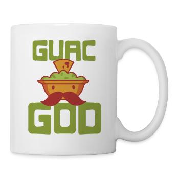 GUAC GOD Awesome Funny Guacamole Lovers Designs - Mug blanc - blanc - Droite