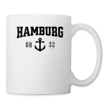Hamburg Hafen Anker Fan Hamburger Geschenk - Tasse - Weiß - Rechts