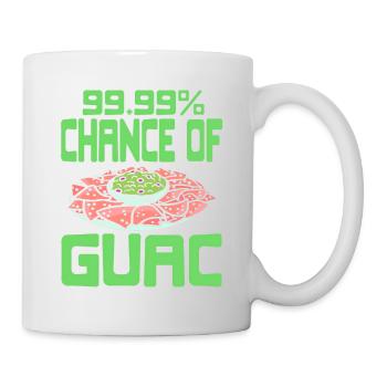 99.99% de chance de GUAC Cool Retro Guacamole Lover - Mug blanc - blanc - Droite
