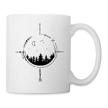 Boussole lunaire et stellaire - Mug blanc - blanc - Droite