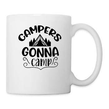 Campeurs allant au camp - Mug blanc - blanc - Droite