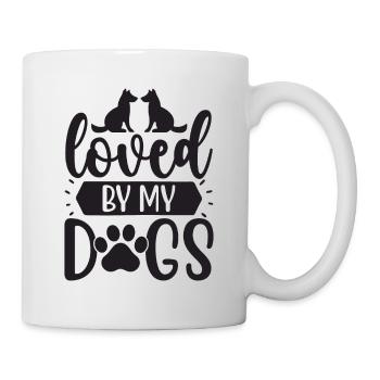Aimé par mes chiens - Mug blanc - blanc - Droite