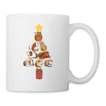 Arbre Cochon d’Inde Amoureux des animaux de Noël - Mug blanc - blanc - Droite