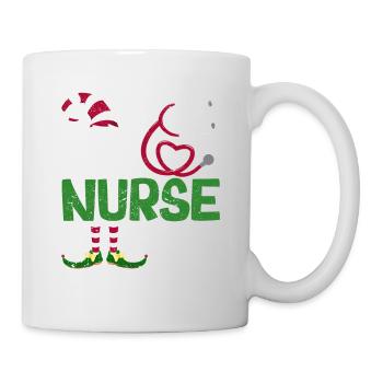Drôle de groupe de pyjama familial assorti Noël - Mug blanc - blanc - Droite