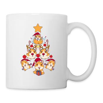 Arbre Cochon d’Inde Amoureux des animaux de Noël - Mug blanc - blanc - Droite