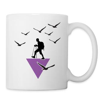mountain hiking servus summit alpine high tour scramble - Mug - white - Right