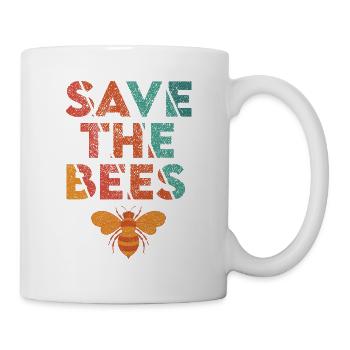 Schützt die Bienen Tierschutz Umweltschutz Klima - Tasse - Weiß - Rechts