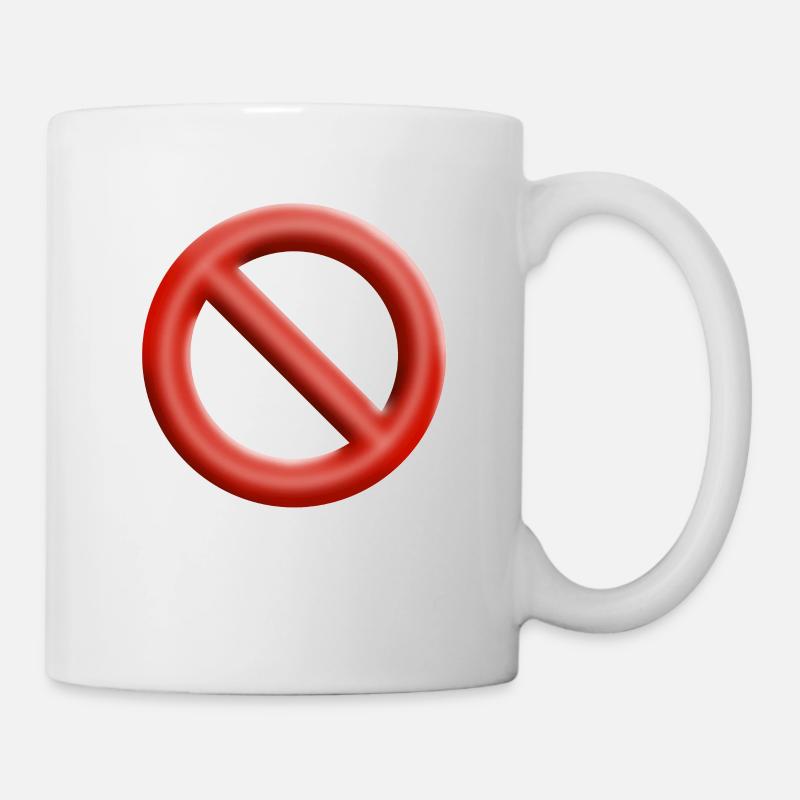 lustiges Stop Zeichen - Tasse - Weiß