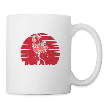 Tropical Florida Flamingo Xmas PJs Cheerful - Mug - white - Right