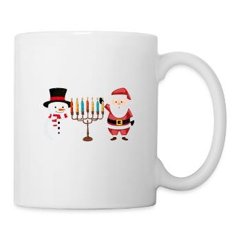 Joyeux Noël Hanoukka Noël Hanoukka Noël - Mug blanc - blanc - Droite
