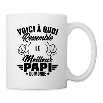 Voici à quoi ressemble le meilleur papi du monde - Mug blanc - blanc - Droite