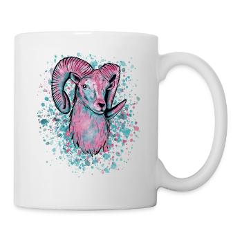 Widder Vaporwave - Tasse - Weiß - Rechts