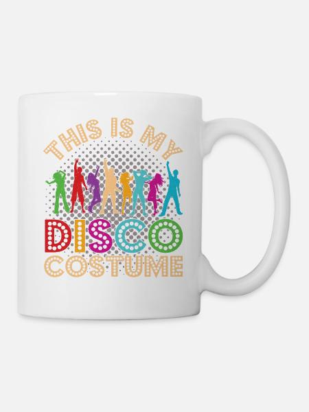 This Is My Disco Costume Shirt Rétro Vintage 70's - Mug blanc - blanc