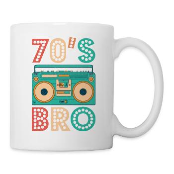 70s Bro Vintage Cassette Shirt 1970s Retro Vintage - Mug - white - Right
