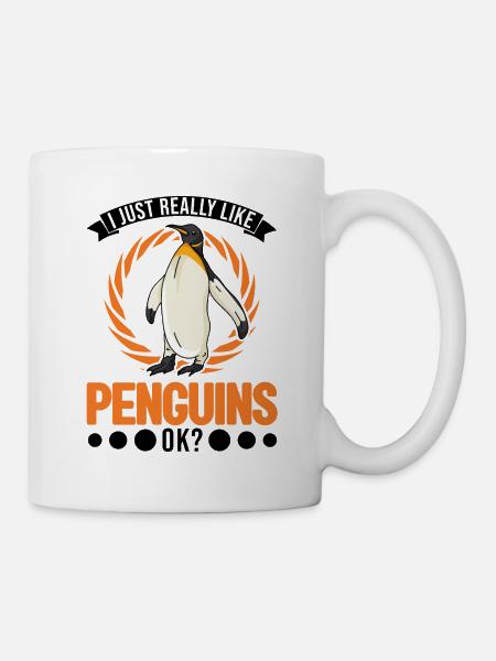 J’aime vraiment Penguins ok Penguin - Mug blanc - blanc