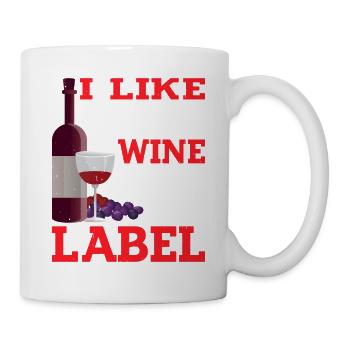 J’aime le vin, pas l’étiquette 20 - Mug blanc - blanc - Droite