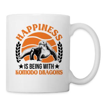 Komodowaran Glück Komododrache Waran - Tasse - Weiß - Rechts