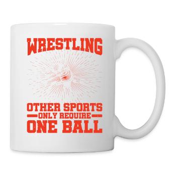 Lutte Autres sports ne nécessitent qu’une balle 3 - Mug blanc - blanc - Droite