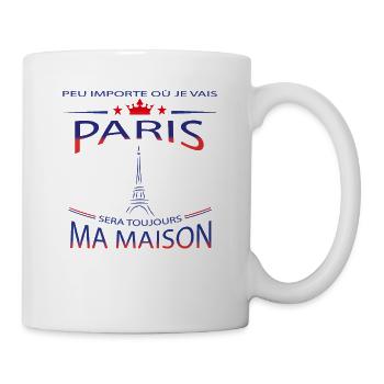 Paris ma maison humour cadeau - Mug blanc - blanc - Droite