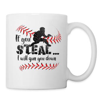 Si tu voles, je t’abats - Mug blanc - blanc - Droite