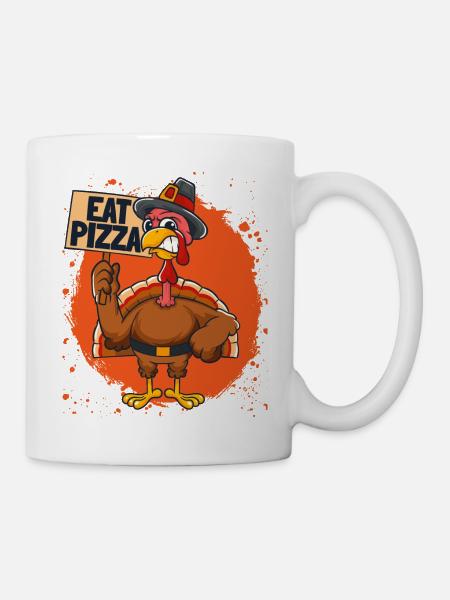 Eat Pizza - Tasse - Weiß