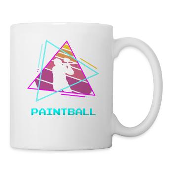 Joueur de Paintball Classique Rétro Vintage - Mug blanc - blanc - Droite