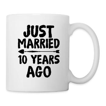 Je viens de me marier il y a 10 ans 10e anniversaire de mariage - Mug blanc - blanc - Droite