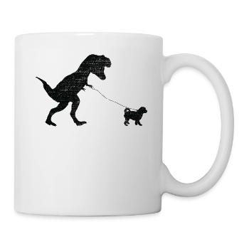 Vintage T-Rex - Mug blanc - blanc - Droite