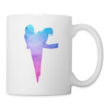 Papagei Pärchen Polygon - Tasse - Weiß - Rechts