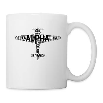Classic Plane Phonetic Alphabet Airplane - Mug - white - Right