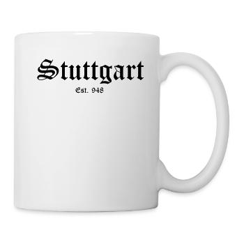 Stuttgart Schwaben Altdeutsch Schrift schwäbisch - Tasse - Weiß - Rechts