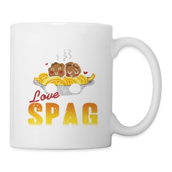 I Just Freaking Love SPAG Cute Retro Spaghetti - Mug - white - Right