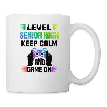 Niveau SENIOR HIGH garder son calme et jouer - Mug blanc - blanc - Droite