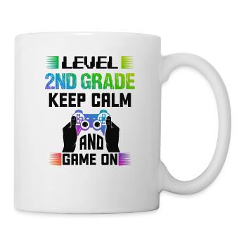 Level 2ND GRADE keep calm and game on - Mug - white - Right