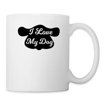 J’aime mon chien - Mug blanc - blanc - Droite
