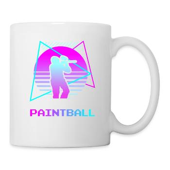 Joueur de Paintball Classique Rétro Vintage - Mug blanc - blanc - Droite