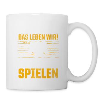 Hockey Das Leben Wir! Das Leben Ist Nur Eine Pause - Tasse - Weiß - Rechts
