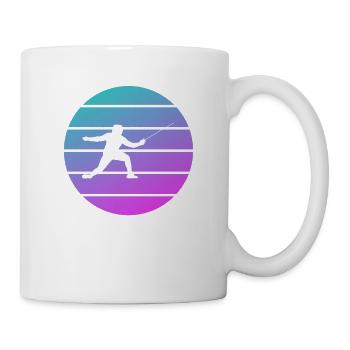 Retro Vintage Classic Fencing Fencer - Tasse - Weiß - Rechts