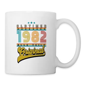 Oldtimer 1982 Geburtstag - Tasse - Weiß - Rechts
