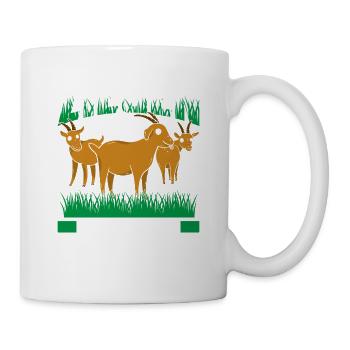 Ziegen Bringen Mich Immer Zum Lachen Geschenk - Tasse - Weiß - Rechts
