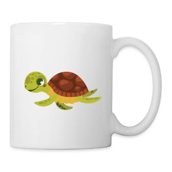 Drôle de tortue de mer Tortue de mer Eau de mer - Mug blanc - blanc - Droite