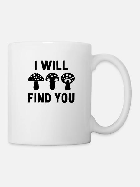 Pilzsammler Pilzsucher Geschenkidee - Tasse - Weiß